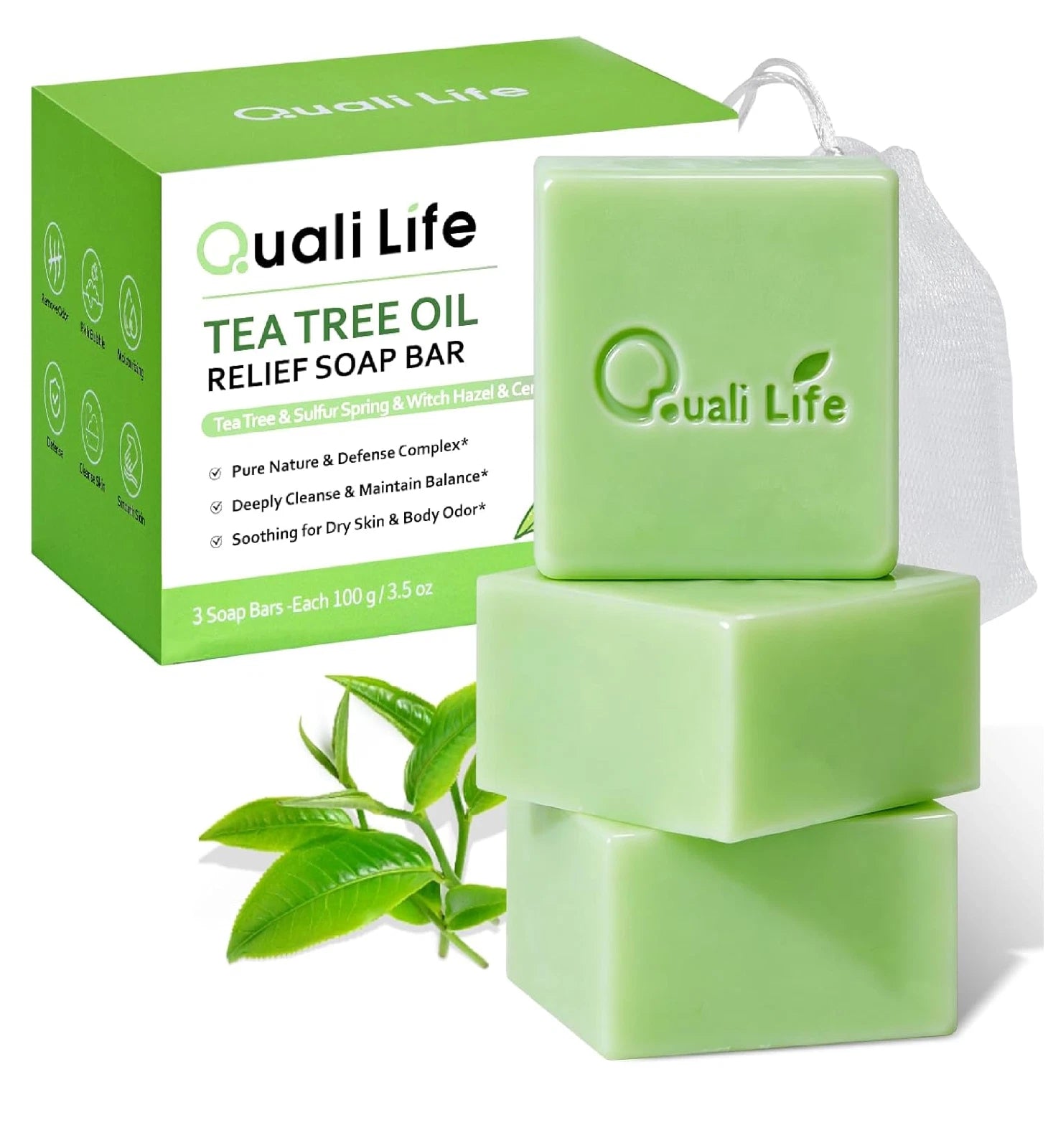 Tea Tree Soap - Gentle Relief Soap Bar for Antifungal with Tea Tree Oil - Addres
