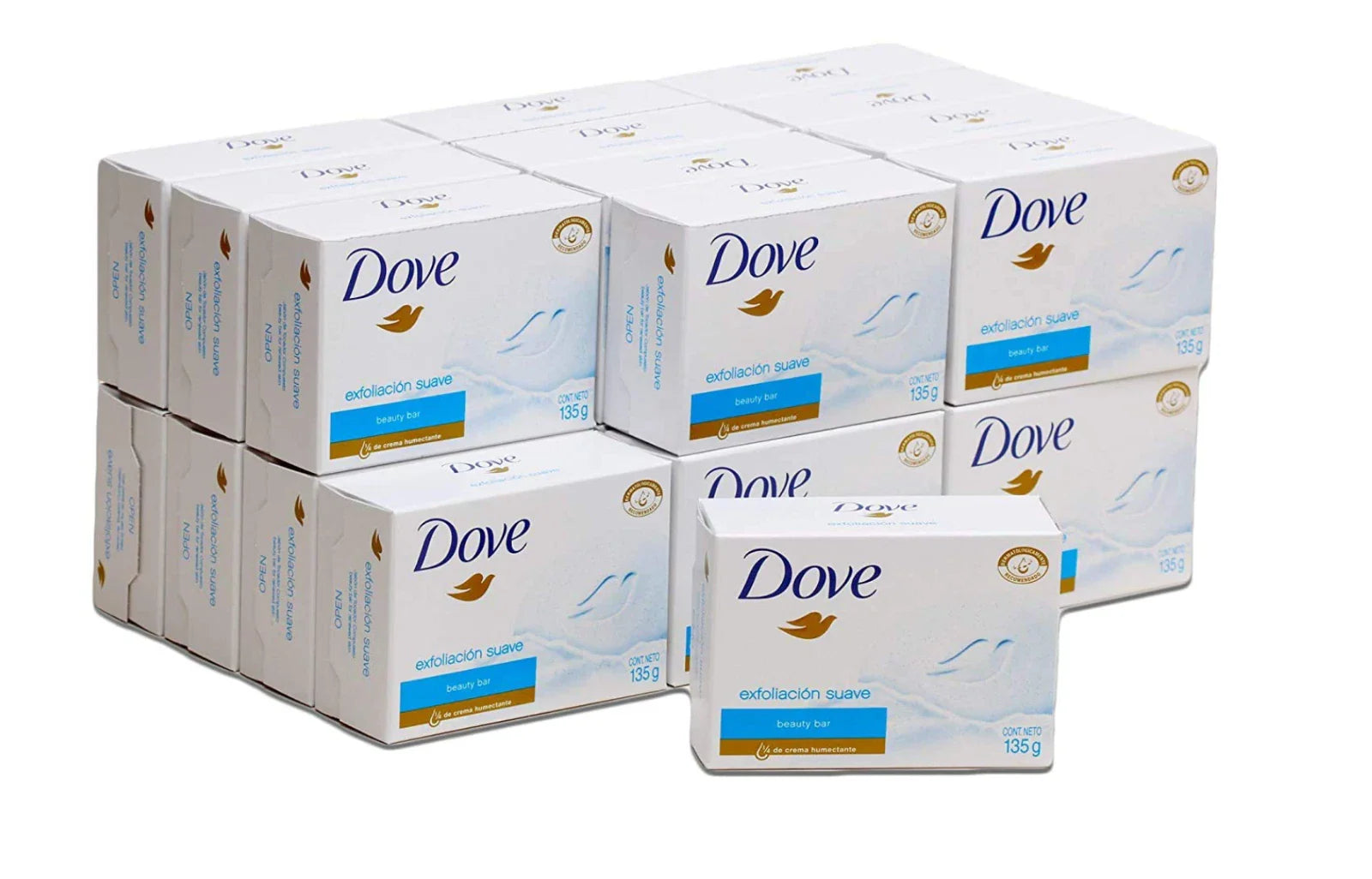 24x Bars Dove Gentle Exfoliating Moisturizing Cream Beauty Soap